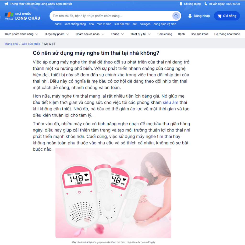 M&aacute;y đo nghe tim thai tại nh&agrave; Doppler tặng k&egrave;m gel Hot