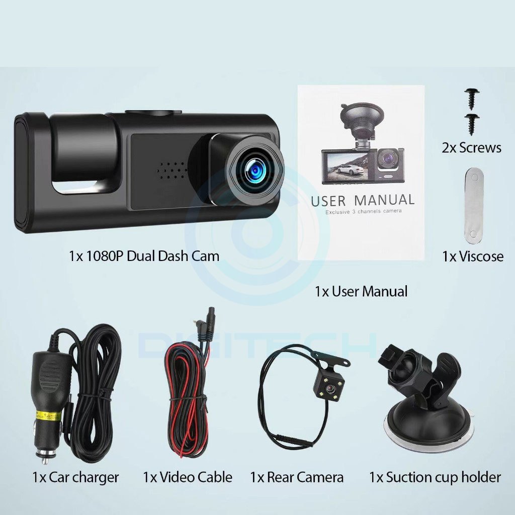 Camera h&agrave;nh tr&igrave;nh &ocirc; t&ocirc; C3, quay trước trong v&agrave; sau xe, t&iacute;ch hợp wifi cảm biến, va chạm chống rung, tặng thẻ nhớ 32G Hot