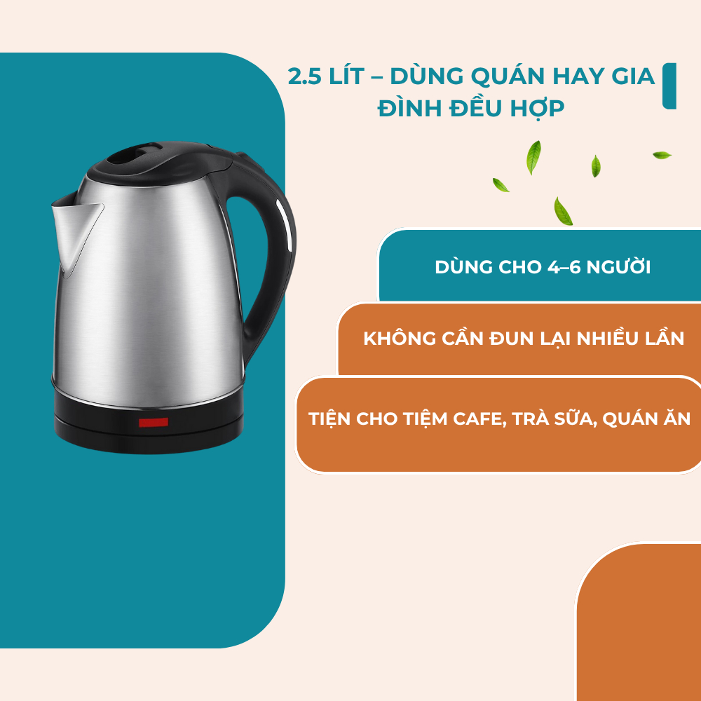 Ấm si&ecirc;u tốc Bennix BN-205EK Dung t&iacute;ch 2.5L Hot