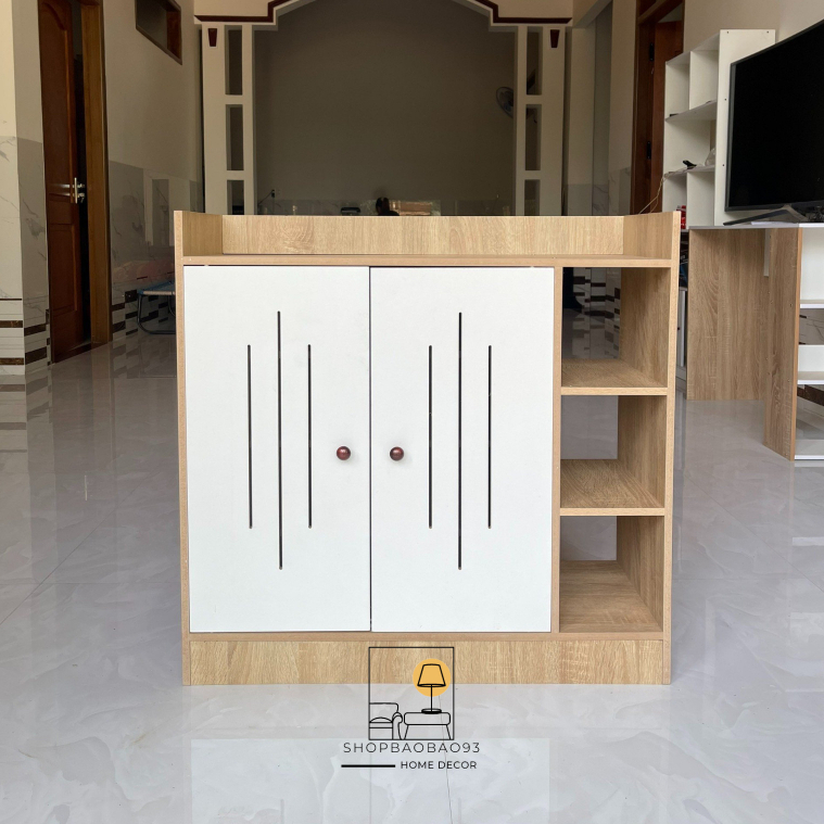 Tủ Gi&agrave;y Gỗ Th&ocirc;ng Minh Hiện Đại Kệ Gi&agrave;y Kệ Gỗ Chất Liệu MDF Cao Cấp