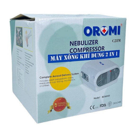 M&aacute;y X&ocirc;ng Kh&iacute; Dung V&agrave; M&aacute;y H&uacute;t Mũi 2 Trong 1 OROMI-C28M Cao Cấp