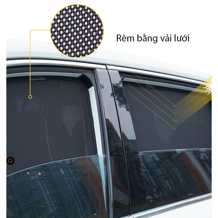 R&egrave;m Che Nắng &Ocirc; t&ocirc;, Chắn Nắng Nam Ch&acirc;m Cho Xe &Ocirc; t&ocirc;, Bộ 4 Miếng - C&oacute; Đủ C&aacute;c D&ograve;ng Xe