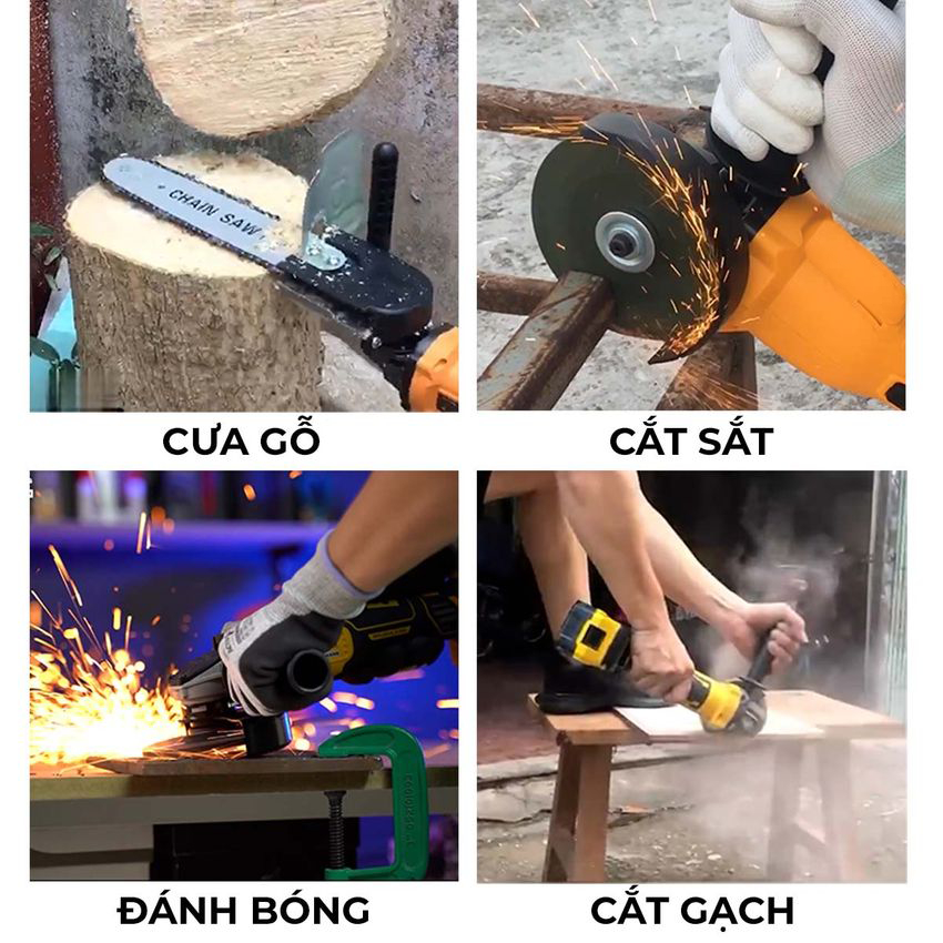 M&aacute;y Cắt M&agrave;i Pin Cầm Tay ELEX 199V Kh&ocirc;ng Chổi Than  L&otilde;i đồng 100% Cao Cấp