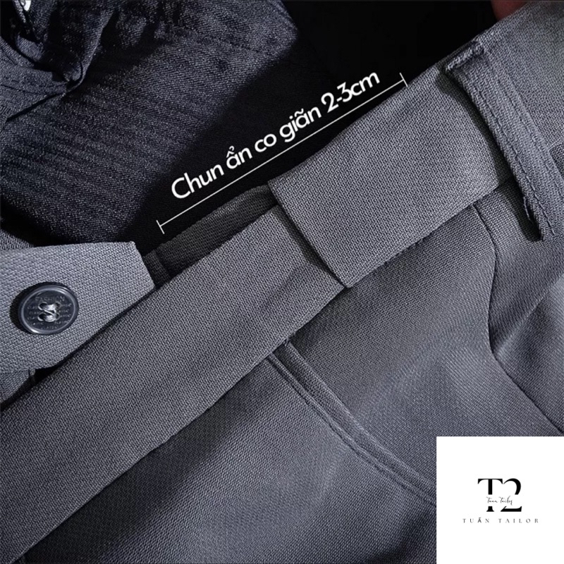 Quần &Acirc;u Nam , Quần T&acirc;y Nam Tăng Cạp Chun C&oacute; Thể Điều Chỉnh Từ 2-3cm Chất Đẹp