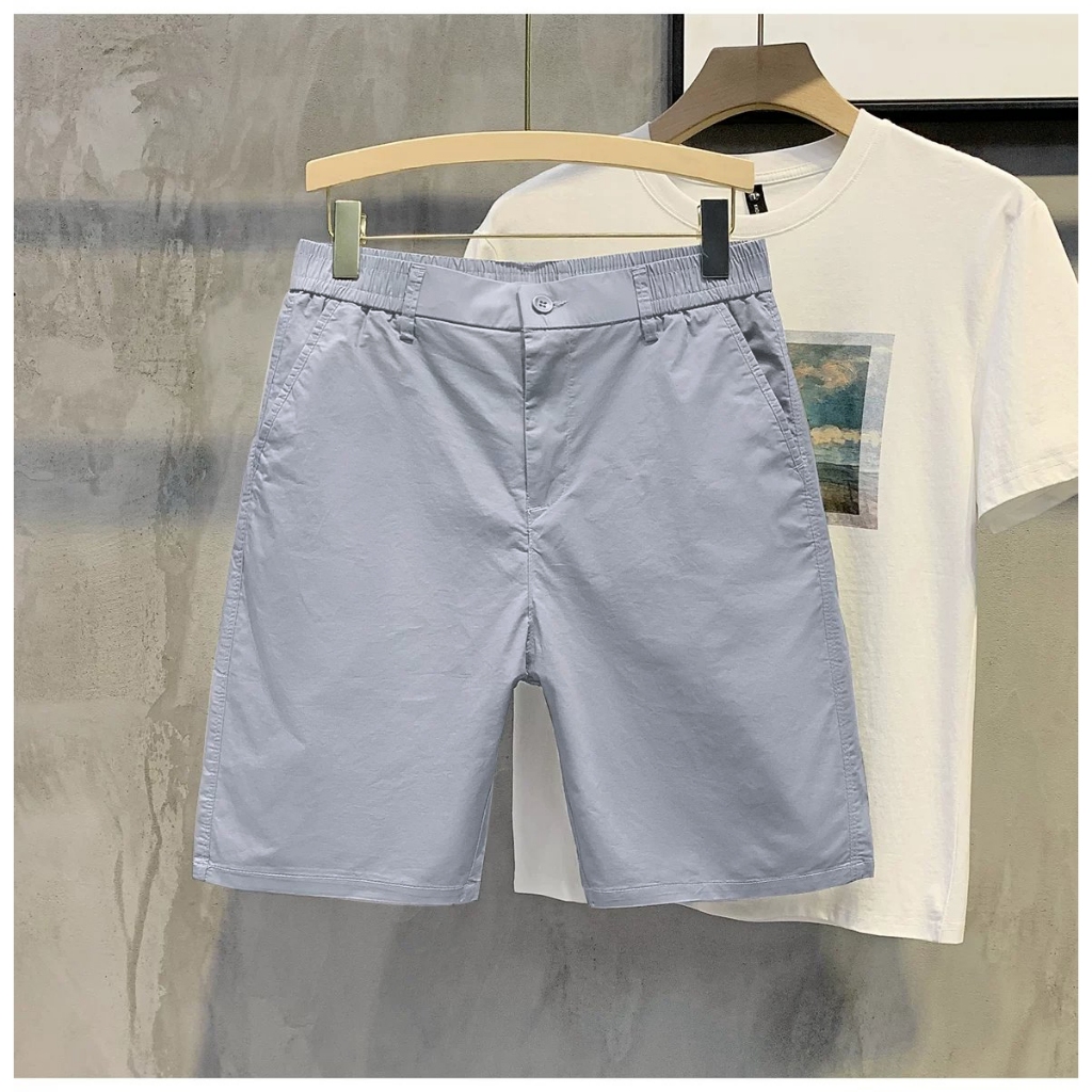 Quần short nam KAKI GI&Oacute; cạp chun pha c&uacute;c trẻ trung Hot