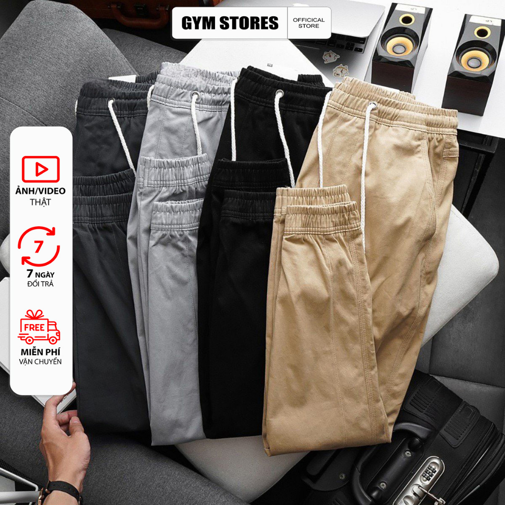 QUẦN JOGGER KAKI THỂ THAO CO GI&Atilde;N CAO CẤP GYM H&Agrave;NG XUẤT KHẨU VẢI XỊN Hot