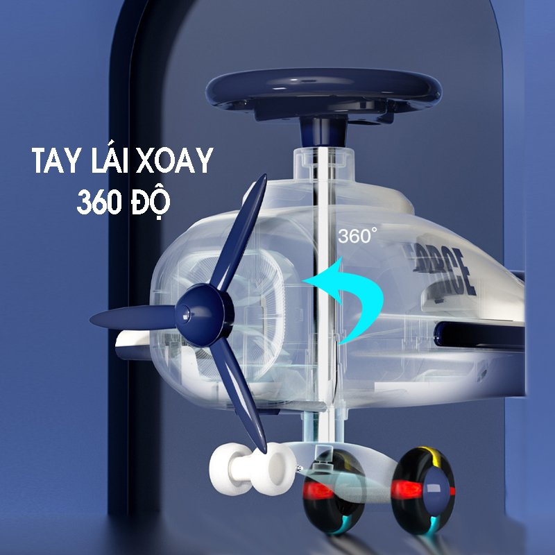 Xe lắc cho b&eacute; 1-3 tuổi xe ch&ograve;i ch&acirc;n thăng bằng m&ocirc; h&igrave;nh m&aacute;y bay c&oacute; nhạc chịu được trọng lượng 100kg