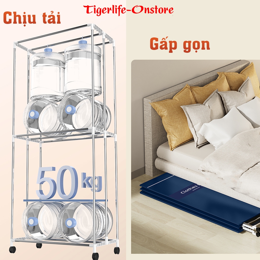 Tủ Sấy Quần &Aacute;o Tigerlife SQ2883 C&ocirc;ng Suất Lớn 1500W-1800W Sấy 25kg ION Khử Khuẩn Gấp gọn Di chuyển đễ d&agrave;ng