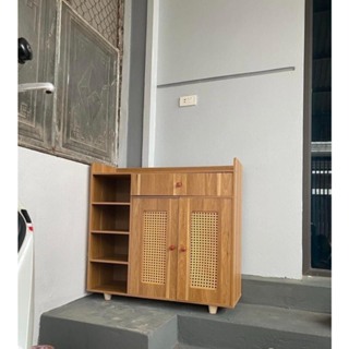 Tủ Gi&agrave;y Gỗ  2 C&aacute;nh M&acirc;y C&oacute; Ngăn Để Đồ Hiện Đại Th&ocirc;ng Minh Cao Cấp