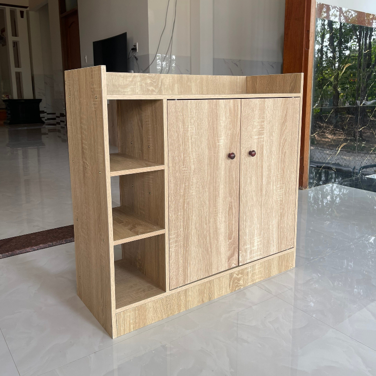 Tủ Gi&agrave;y Gỗ Th&ocirc;ng Minh Hiện Đại Kệ Gi&agrave;y Kệ Gỗ Chất Liệu MDF Cao Cấp