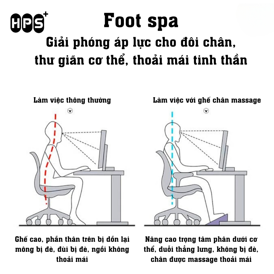 Ghế k&ecirc; ch&acirc;n massage, k&ecirc; ch&acirc;n C&ocirc;ng Th&aacute;i Học d&acirc;n văn ph&ograve;ng, sinh vi&ecirc;n, chơi game m&aacute;t xa thư gi&atilde;n, giảm stress Hot