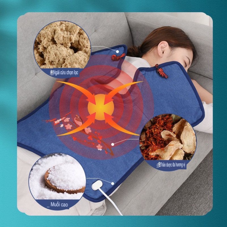 Đai Chườm Thảo Dược ĐỒNG NH&Acirc;N ĐƯỜNG Giảm Đau Vai G&aacute;y Cổ, Giảm Căng Cứng Cơ, Tăng Tuần Ho&agrave;n M&aacute;u L&agrave;m N&oacute;ng Bằng Điện