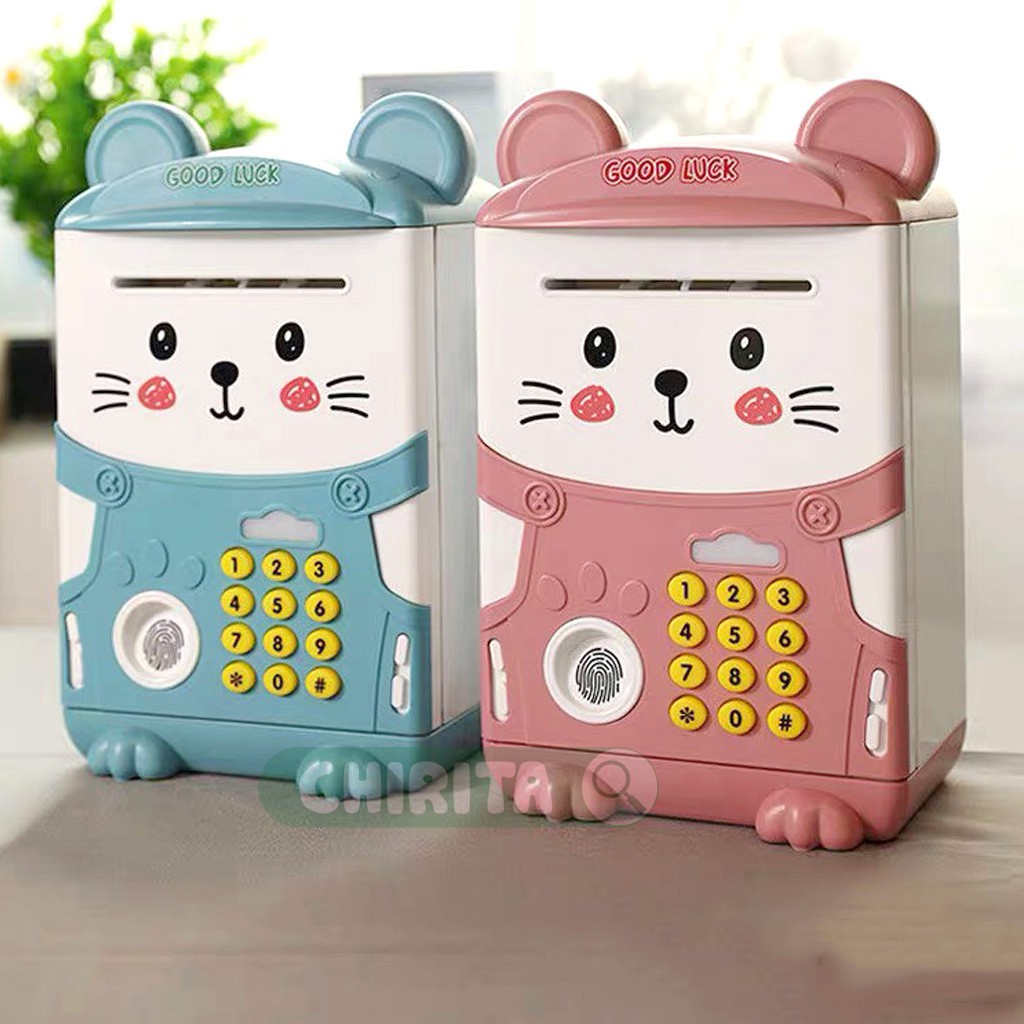 K&eacute;t Sắt Mini Cho B&eacute; C&oacute; Kho&aacute; Điện Tử Th&ocirc;ng Minh, R&uacute;t Tiền Tự Động D&agrave;nh Cho B&eacute; Hot