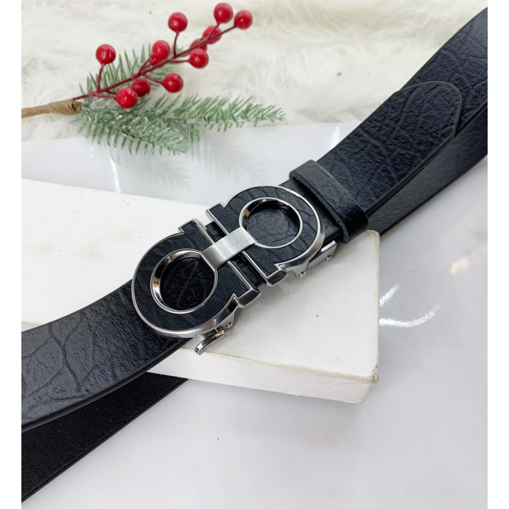 Thắt Lưng Nam Da B&ograve; Nguy&ecirc;n Tấm Bản 3.5cm Kh&oacute;a Gạt Tự Động H&agrave;ng Xịn Hot