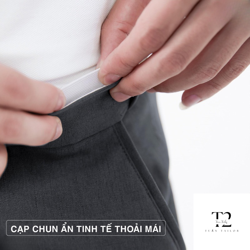 Quần &Acirc;u Nam , Quần T&acirc;y Nam Tăng Cạp Chun C&oacute; Thể Điều Chỉnh Từ 2-3cm Chất Đẹp