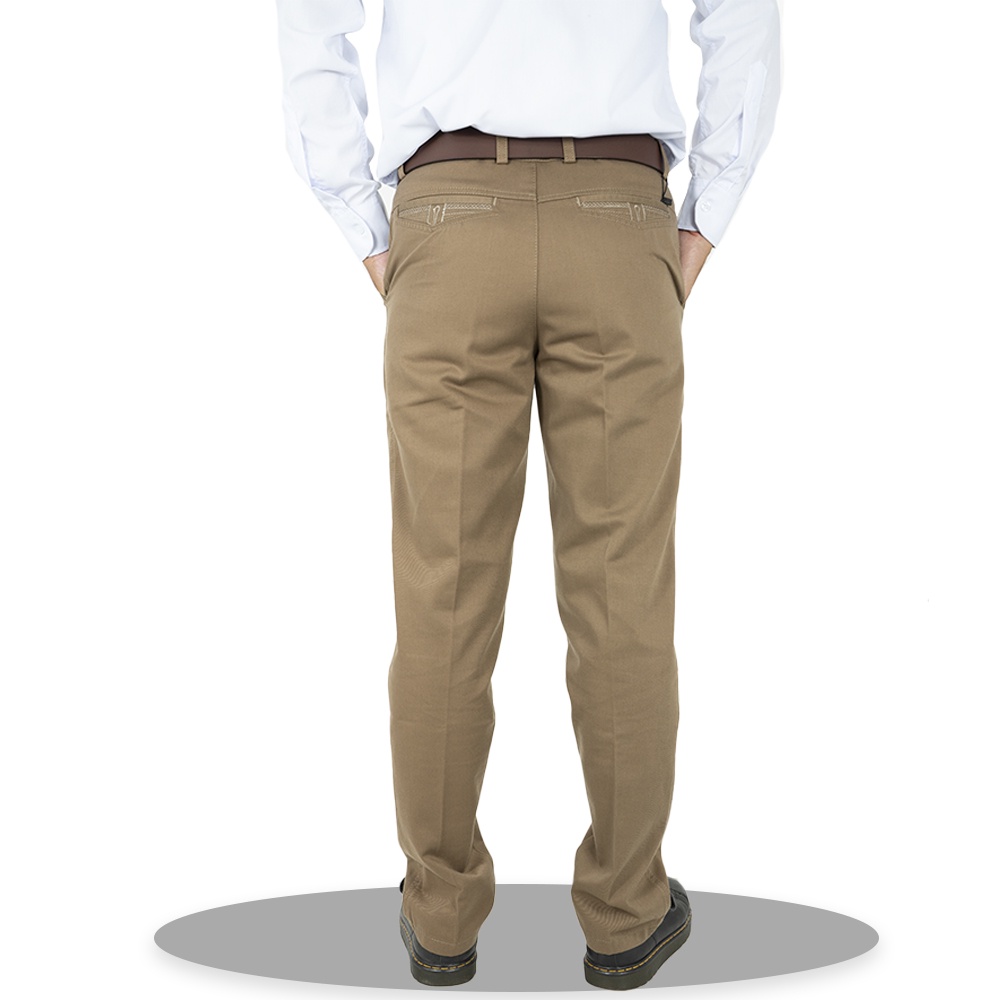 Quần kaki nam trung ni&ecirc;n cao cấp ống su&ocirc;ng đẹp vải d&agrave;y form chuẩn Cao Cấp