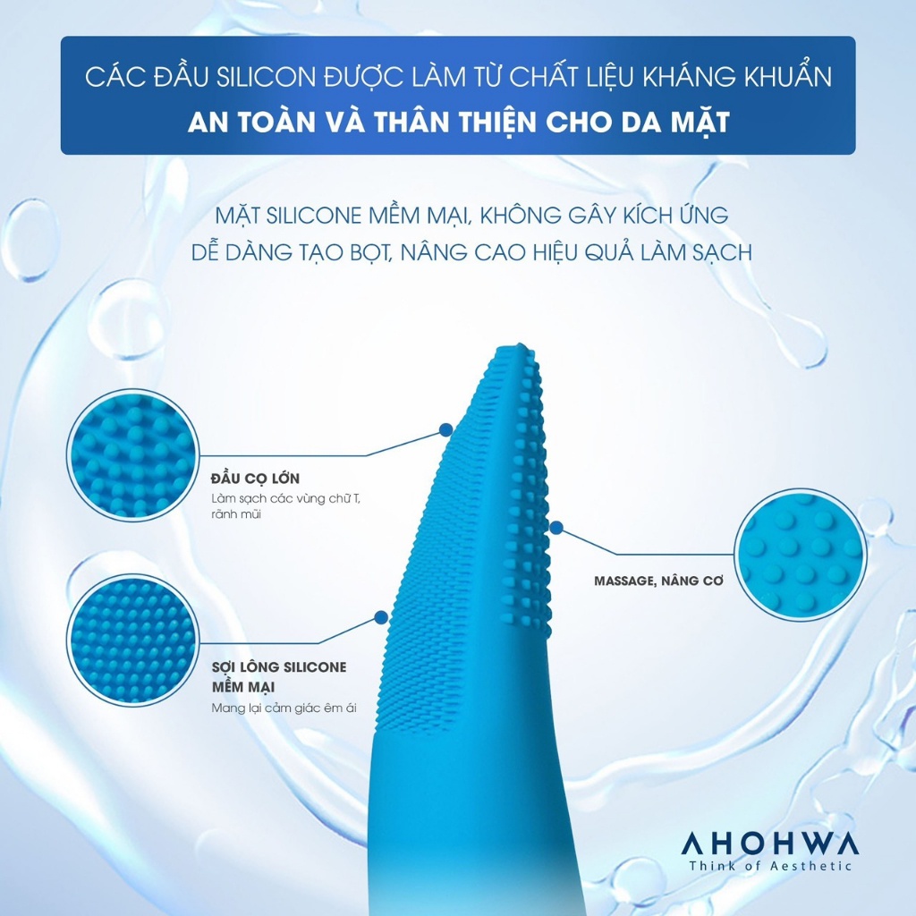 M&aacute;y rửa mặt rung s&oacute;ng &acirc;m Ahohwa SI&Ecirc;U HOT
