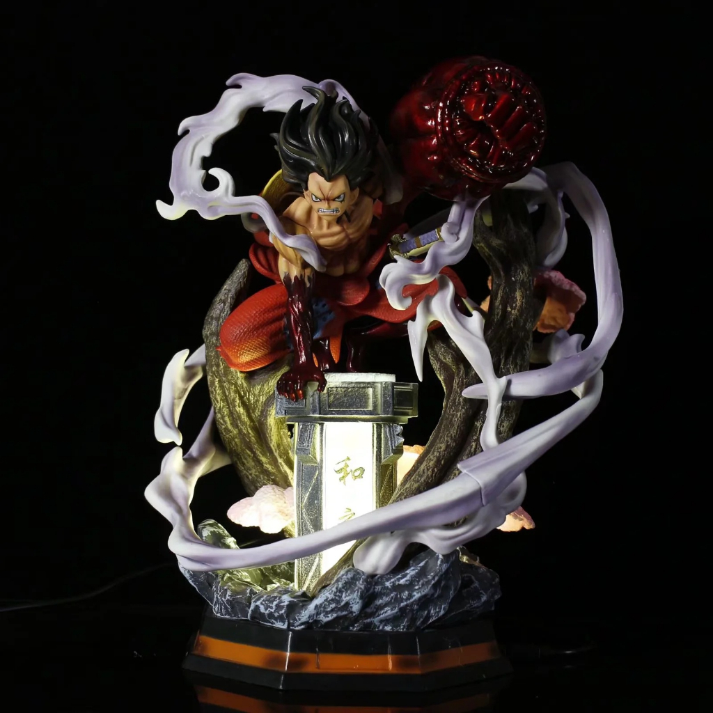 M&ocirc; H&igrave;nh Cao Cấp Monkey D Luffy Gear 4 Wano Ngồi Trụ Đ&egrave;n Cao 26cm Cao Cấp