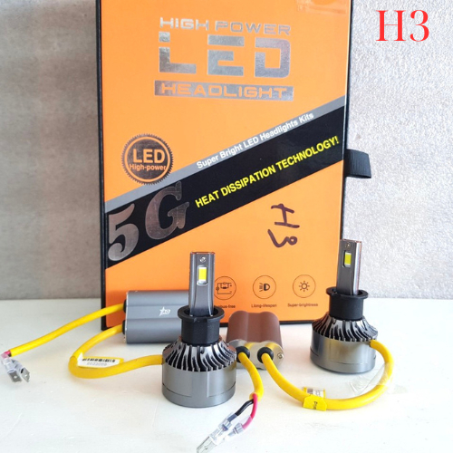 Đ&egrave;n led &ocirc; t&ocirc; 5G si&ecirc;u s&aacute;ng c&ocirc;ng c&ocirc;ng suất 65W nhiệt m&agrave;u 6000k lắp cho pha cos đ&egrave;n gầm v&agrave; b&oacute;ng trong Hot