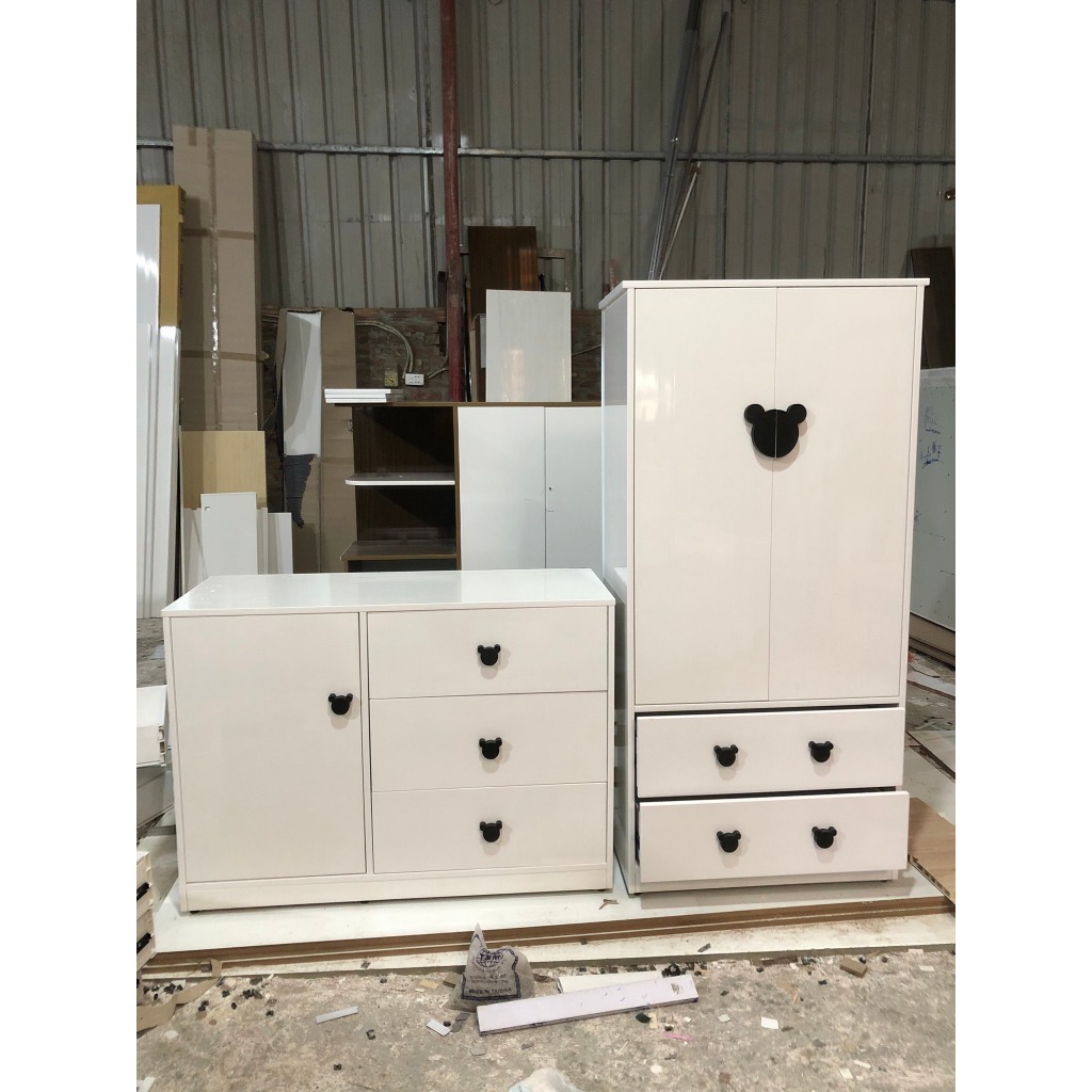 Set Combo 2 Tủ Gấu Tiện Lợi Chịu Lực Tốt Đựng Quần &Aacute;o Cho B&eacute;  Hot