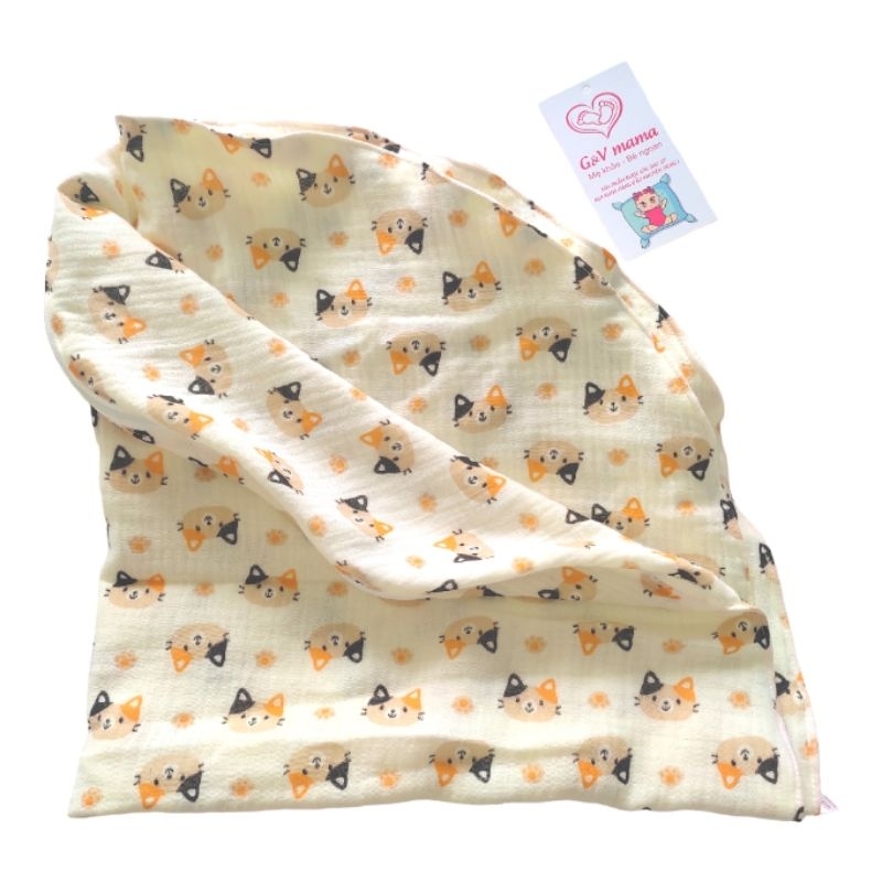 S&eacute;t vỏ gối chống tr&agrave;o v&agrave; vỏ gối chặn chống giật m&igrave;nh cho b&eacute;, vải x&ocirc; muslin đẹp loại 1 Hot