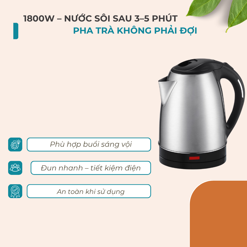 Ấm si&ecirc;u tốc Bennix BN-205EK Dung t&iacute;ch 2.5L Hot