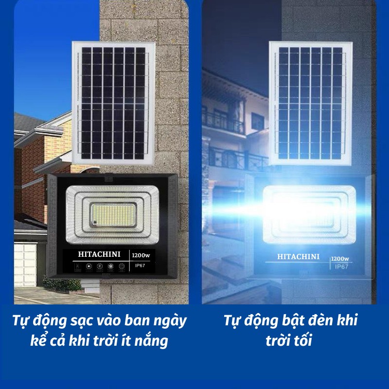 Đ&egrave;n Led Năng Lượng Mặt Trời 1200W Tiết Kiệm Điện Chống Nước Tốt  Si&ecirc;u Hot