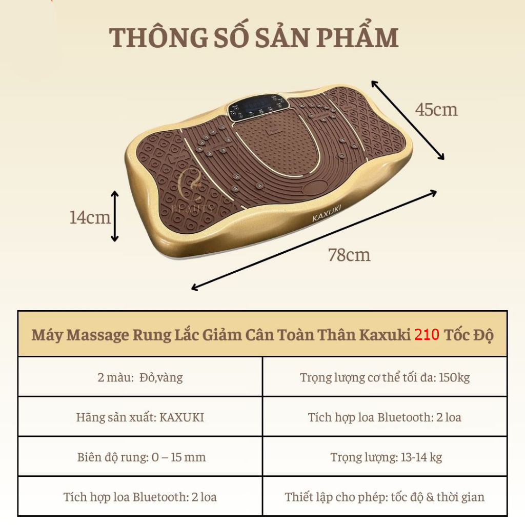 M&Aacute;Y RUNG LẮC GIẢM C&Acirc;N KAXUKI 210 CẤP ĐỘ PRO MAX, C&Oacute; NGHE NHẠC BLUETOOTH CAO CẤP