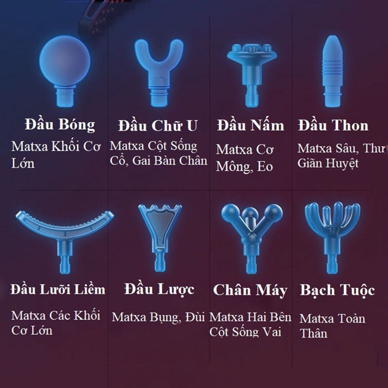 M&aacute;y massage to&agrave;n th&acirc;n F5 8 đầu v&agrave; 99 cấp độ Cao Cấp