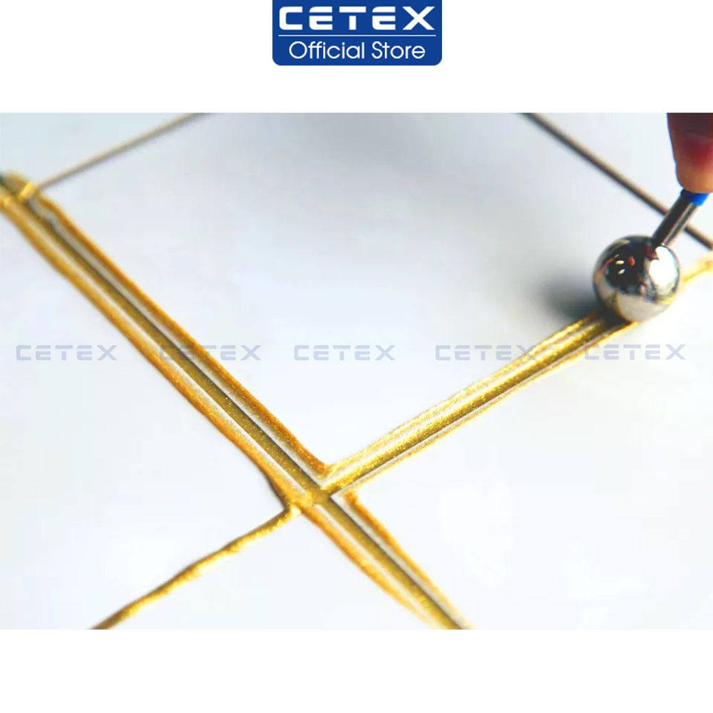 Combo keo ch&iacute;t mạch gạch, keo ch&agrave; ron 2 th&agrave;nh phần Cetex v&agrave; bộ dụng cụ thi c&ocirc;ng chống thấm