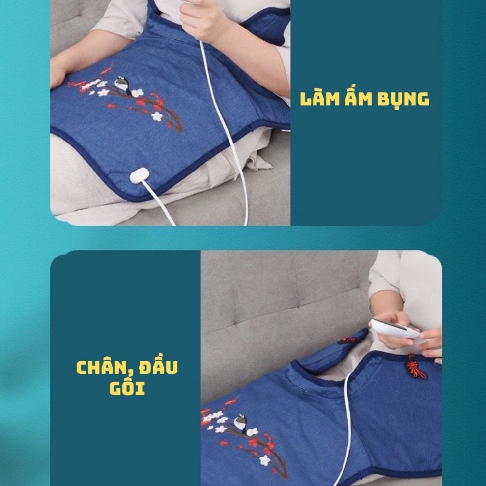 Đai Chườm Thảo Dược ĐỒNG NH&Acirc;N ĐƯỜNG Giảm Đau Vai G&aacute;y Cổ, Giảm Căng Cứng Cơ, Tăng Tuần Ho&agrave;n M&aacute;u L&agrave;m N&oacute;ng Bằng Điện