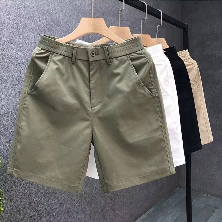 Quần short nam KAKI GI&Oacute; cạp chun pha c&uacute;c trẻ trung Hot
