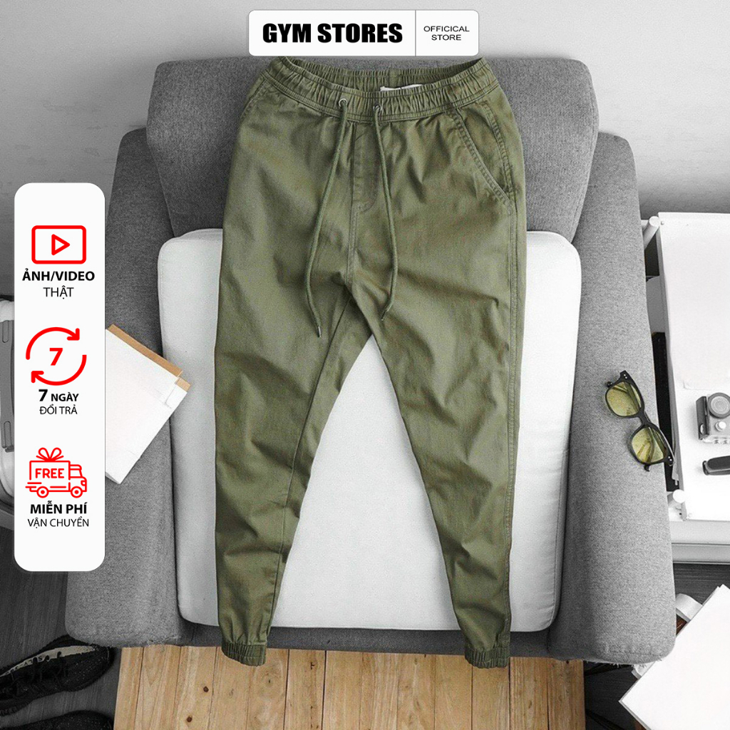 QUẦN JOGGER KAKI THỂ THAO CO GI&Atilde;N CAO CẤP GYM H&Agrave;NG XUẤT KHẨU VẢI XỊN Hot