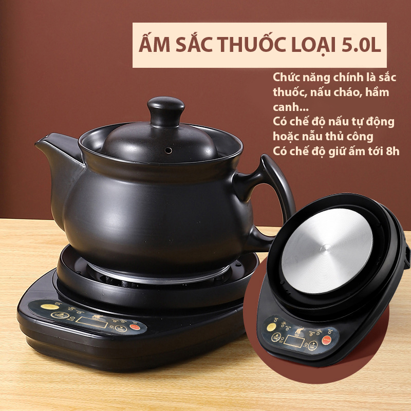 Ấm sắc thuốc bằng điện 3.5L điều khiển th&ocirc;ng minh si&ecirc;u sắc thuốc tự động, đa năng, hẹn giờ, ủ ấm, nồi nấu ch&aacute;o, hầm canh Hot
