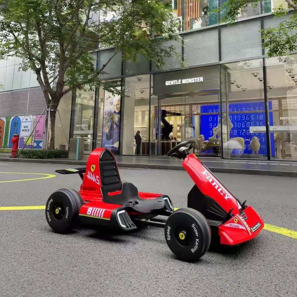 &Ocirc; T&ocirc; Điện Xe Đua F1 Kart 8 Cho B&eacute; Tự L&aacute;i V&agrave; Điều Khiển Xa 2 Động Cơ Cao Cấp