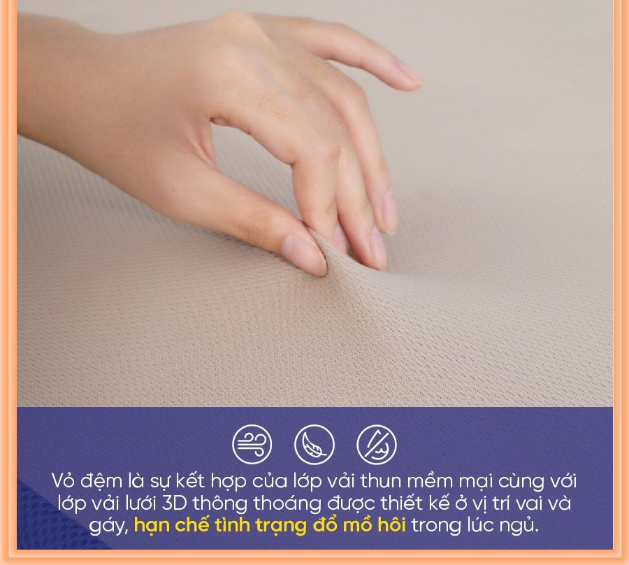 Nệm foam Goodnight Massage b&aacute;n chạy Việt Nam 9cm Cấu tr&uacute;c lượn s&oacute;ng duy tr&igrave; tư thế cột sống Hot 