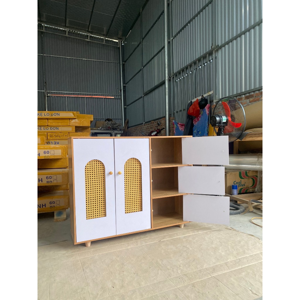 Tủ gi&agrave;y gỗ đa năng, kệ gi&agrave;y 5 c&aacute;nh phối m&acirc;y sang trọng hiện đại, chất liệu gỗ MDF phủ MINE chống thấm chống xước Hot