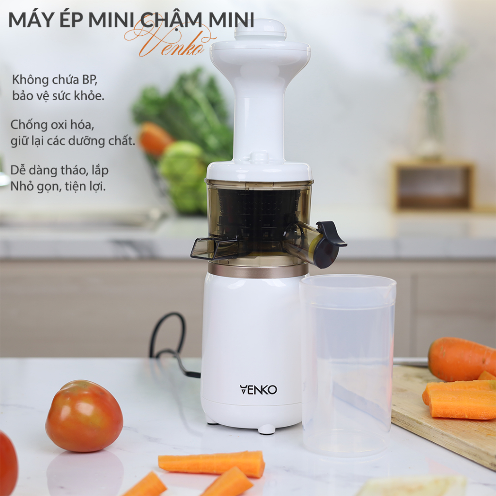 M&aacute;y &Eacute;p Chậm Tr&aacute;i C&acirc;y Mini Venko VS-M150 C&ocirc;ng Suất Lớn Si&ecirc;u Hot