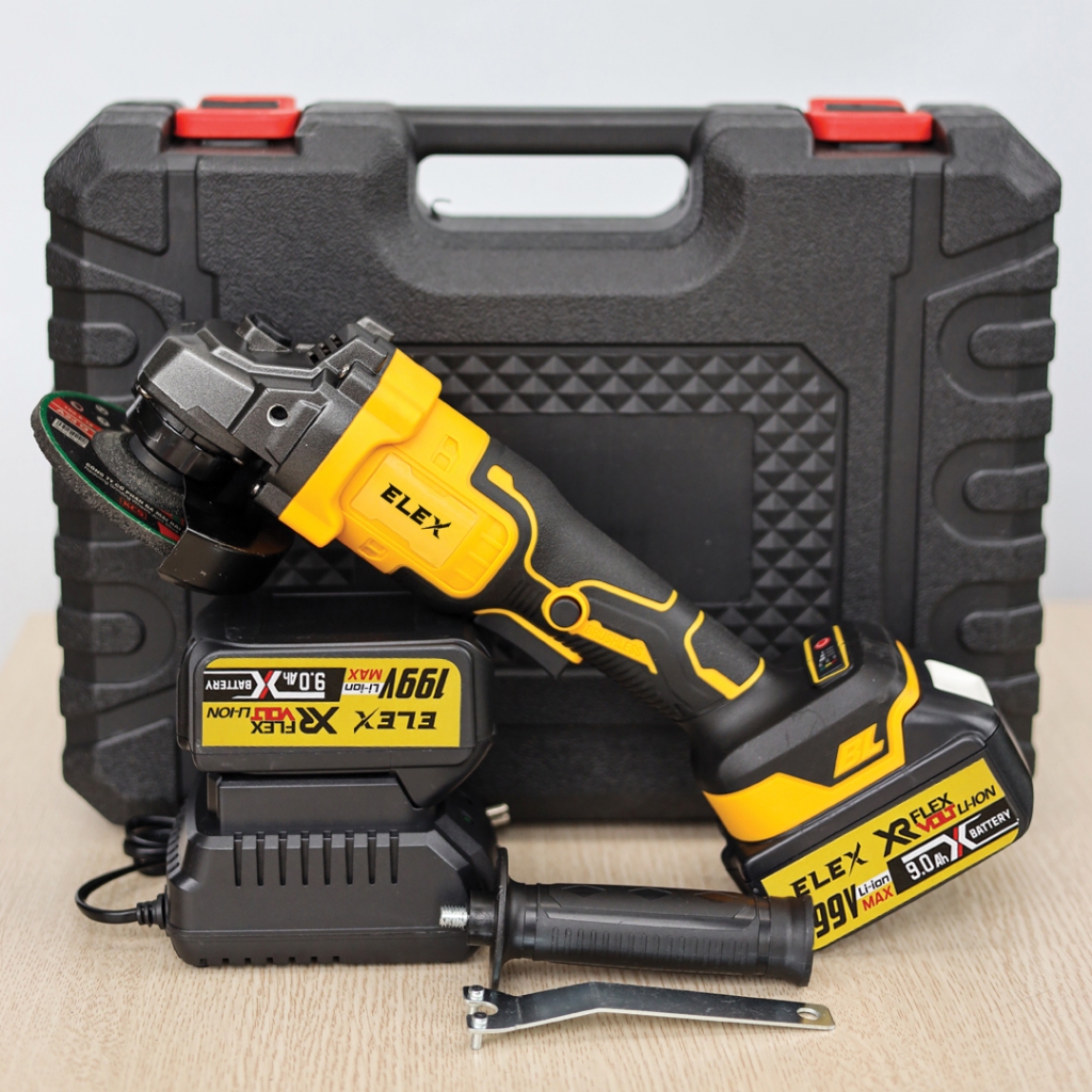 M&aacute;y Cắt M&agrave;i Pin Cầm Tay ELEX 199V Kh&ocirc;ng Chổi Than  L&otilde;i đồng 100% Cao Cấp