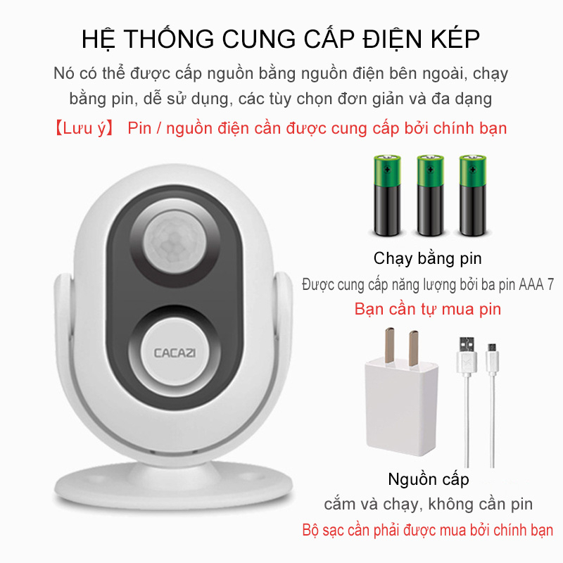 Chu&ocirc;ng b&aacute;o kh&aacute;ch hồng ngoại kh&ocirc;ng d&acirc;y Hot