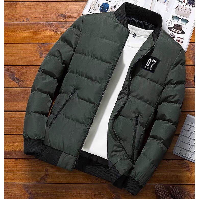 Áo Khoác Phao Nam BOMBER 07 Ph&ocirc;́i Vi&ecirc;̀n Túi &Acirc;́M ÁP Thu Đ&ocirc;ng Thời Trang Hot