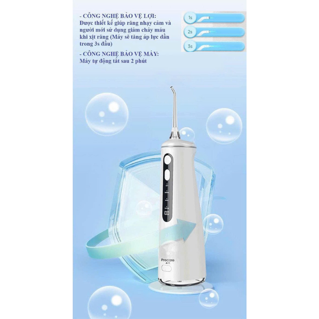 M&aacute;y tăm nước Procare A11 L&agrave;m sạch s&acirc;u C&ocirc;ng nghệ mới CAO CẤP