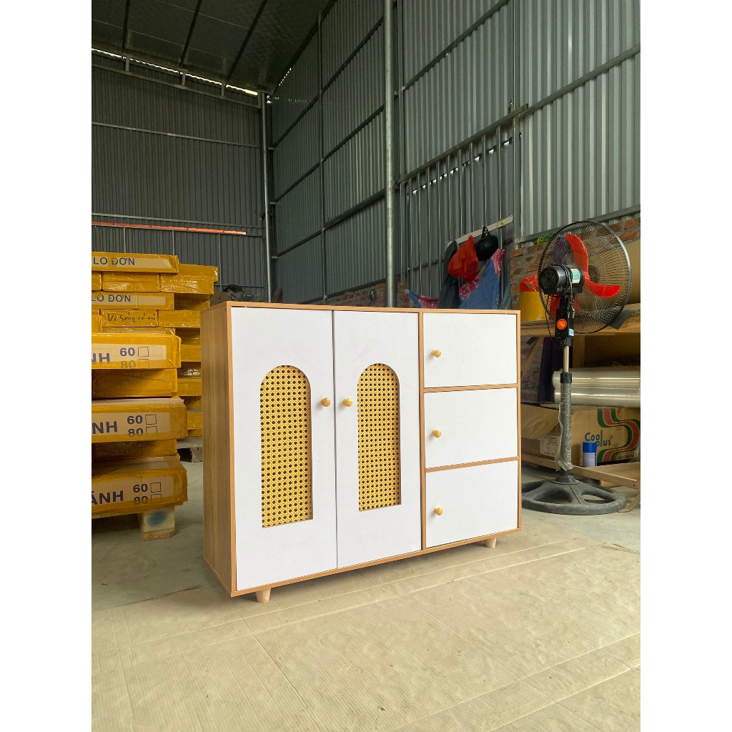 Tủ gi&agrave;y gỗ đa năng, kệ gi&agrave;y 5 c&aacute;nh phối m&acirc;y sang trọng hiện đại, chất liệu gỗ MDF phủ MINE chống thấm chống xước Hot