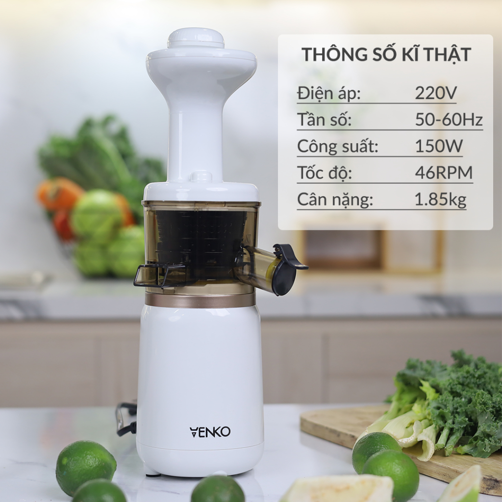 M&aacute;y &Eacute;p Chậm Tr&aacute;i C&acirc;y Mini Venko VS-M150 C&ocirc;ng Suất Lớn Si&ecirc;u Hot