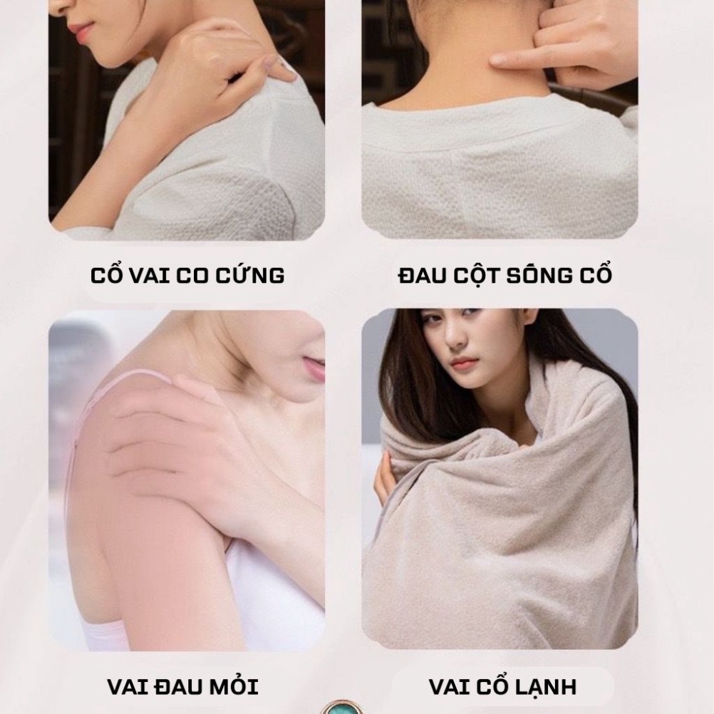 Đai Chườm Thảo Dược ĐỒNG NH&Acirc;N ĐƯỜNG Giảm Đau Vai G&aacute;y Cổ, Giảm Căng Cứng Cơ, Tăng Tuần Ho&agrave;n M&aacute;u L&agrave;m N&oacute;ng Bằng Điện