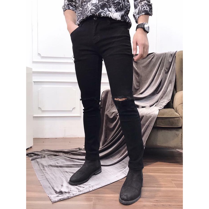 Quần Jeans Xanh Đậm Phong C&aacute;ch Trẻ Trung Chất Vải B&ograve; Mịn Đẹp Kiểu D&aacute;ng &Ocirc;m Ống C&ocirc;n Thời Trang Hot