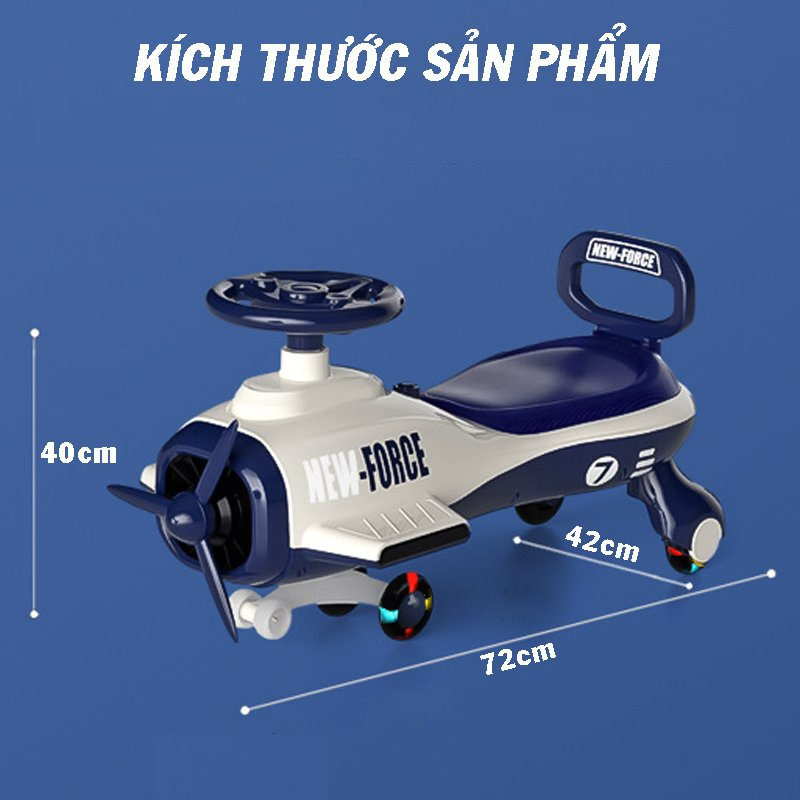 Xe lắc cho b&eacute; 1-3 tuổi xe ch&ograve;i ch&acirc;n thăng bằng m&ocirc; h&igrave;nh m&aacute;y bay c&oacute; nhạc chịu được trọng lượng 100kg