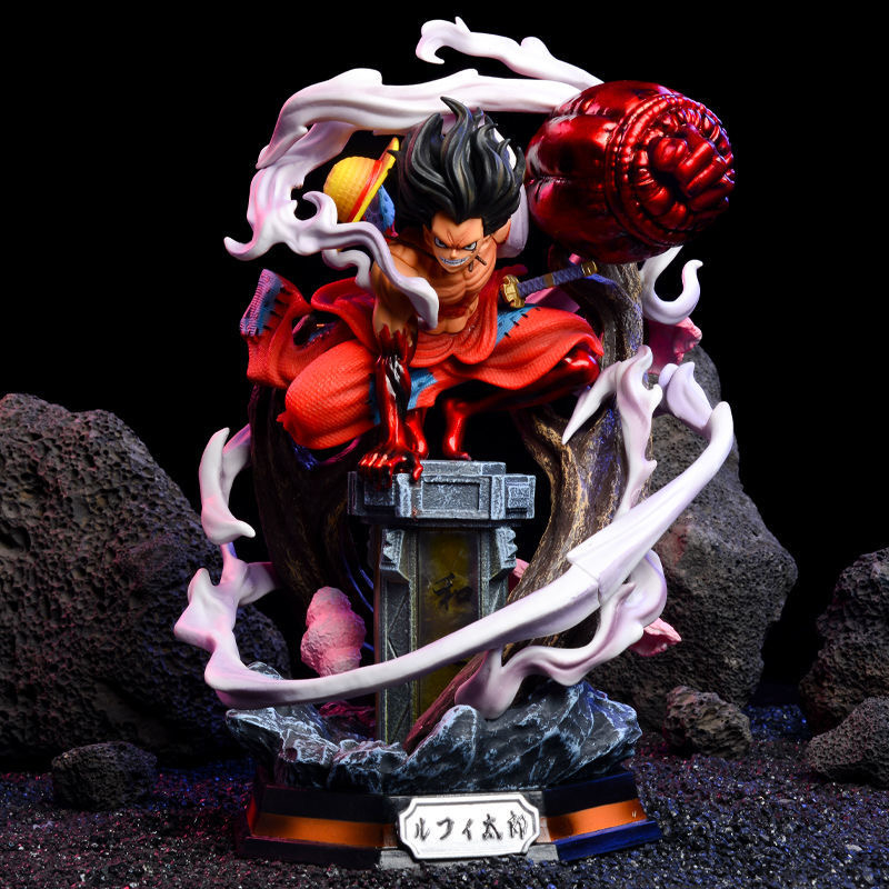 M&ocirc; H&igrave;nh Cao Cấp Monkey D Luffy Gear 4 Wano Ngồi Trụ Đ&egrave;n Cao 26cm Cao Cấp