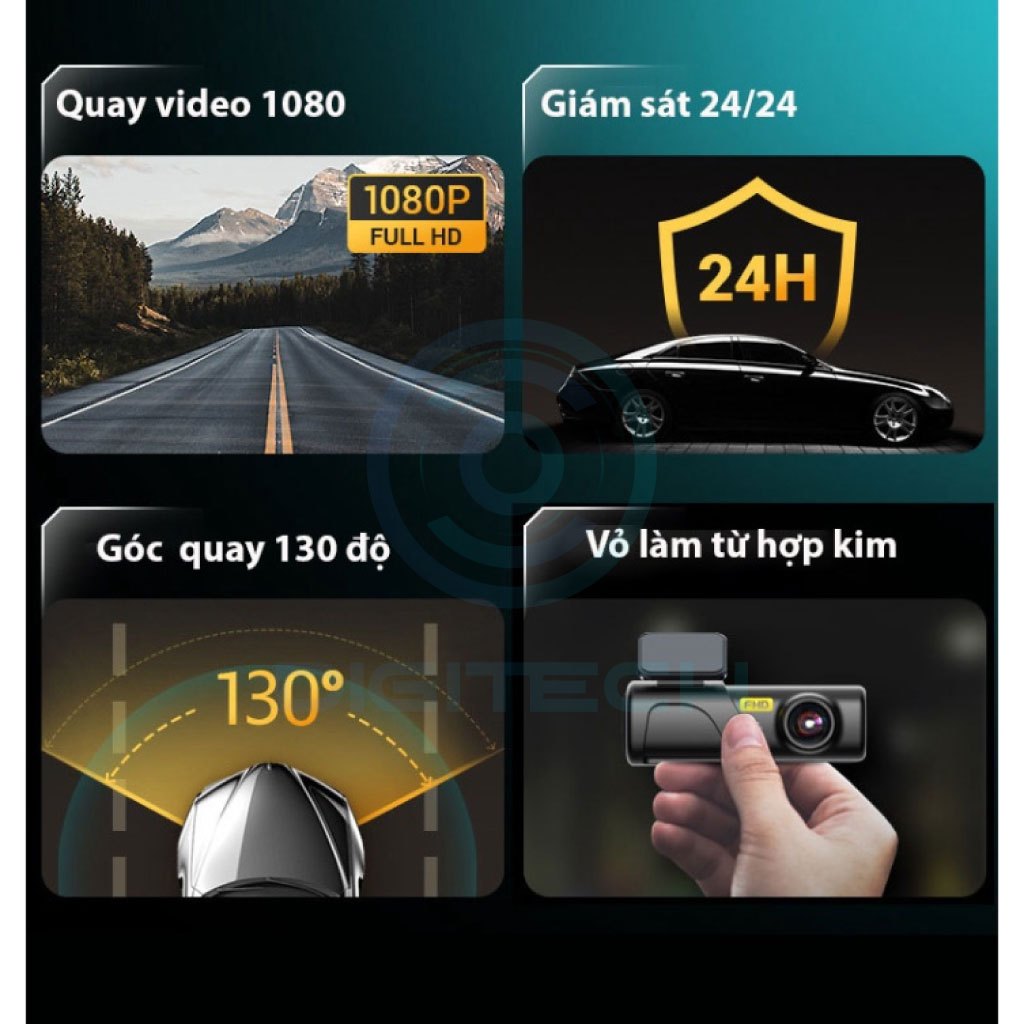 Camera h&agrave;nh tr&igrave;nh &ocirc; t&ocirc; C3, quay trước trong v&agrave; sau xe, t&iacute;ch hợp wifi cảm biến, va chạm chống rung, tặng thẻ nhớ 32G Hot
