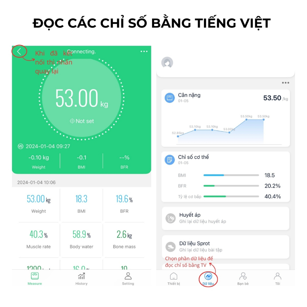 C&acirc;n Sức Khỏe Điện Tử Th&ocirc;ng Minh  Ph&acirc;n T&iacute;ch 15 Chỉ Số Cơ Thể Hot